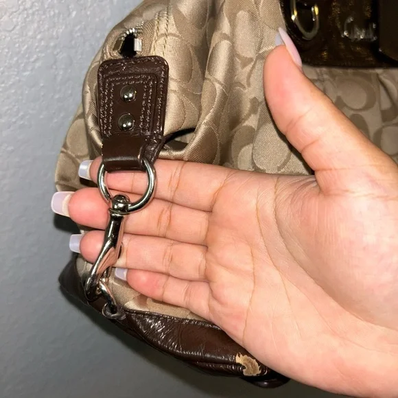 Vintage Coach Dark Brown and Tan Satchel - Picture 7 of 8